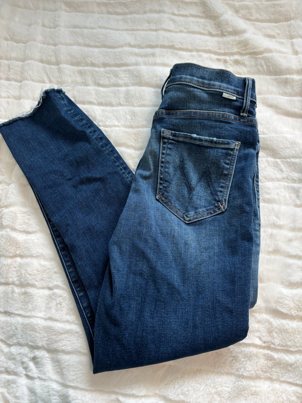 MOTHER Dark Blue Skinny Jeans